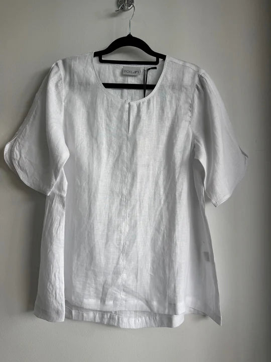 Foil White Delightful Top