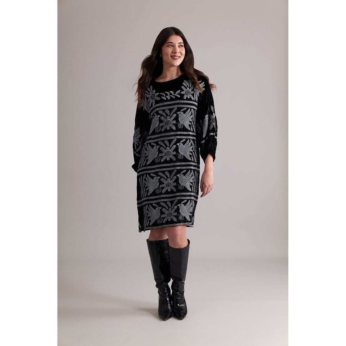 Foil Casino Royale Dress Black