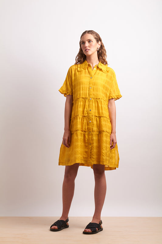 Neris the ruffles dress (dandelion or lapis)￼