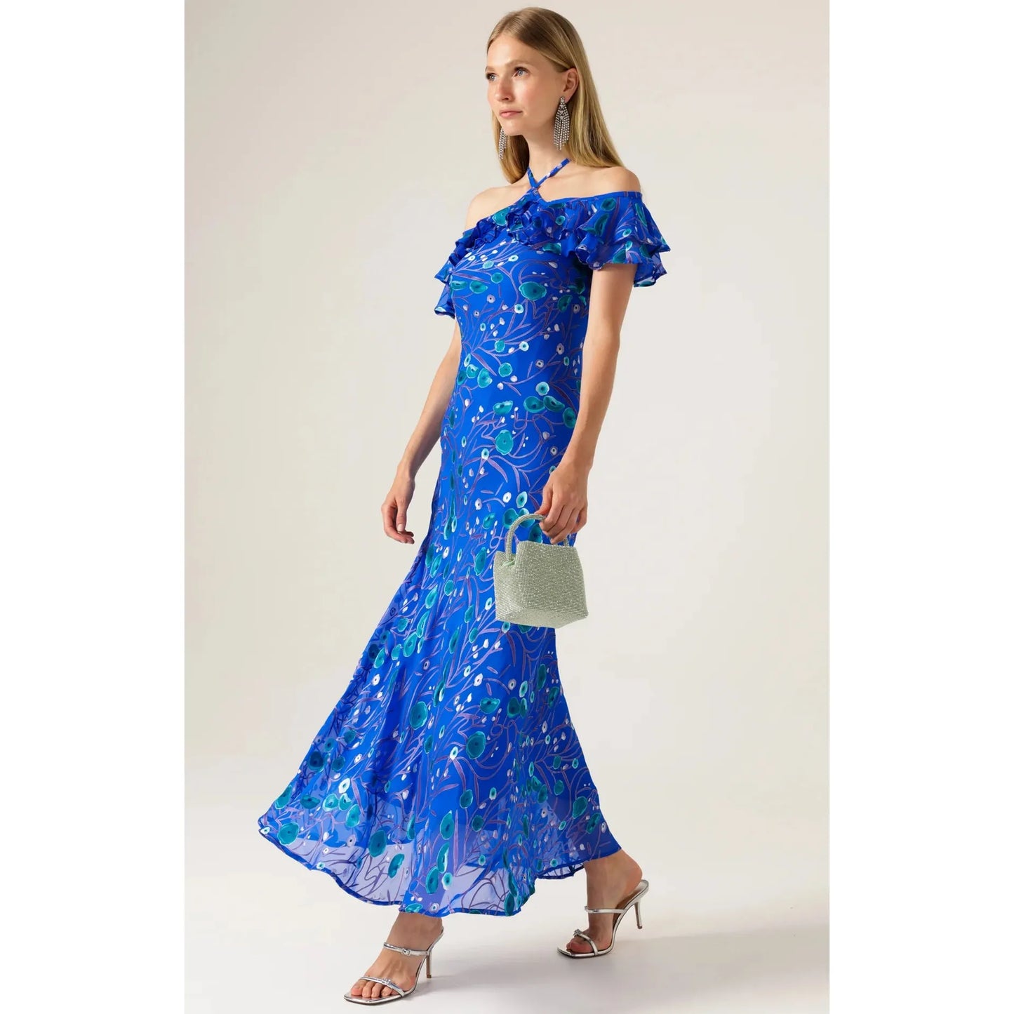 Sacha Drake Bluebird Bias Dress Periwinkle Poppy