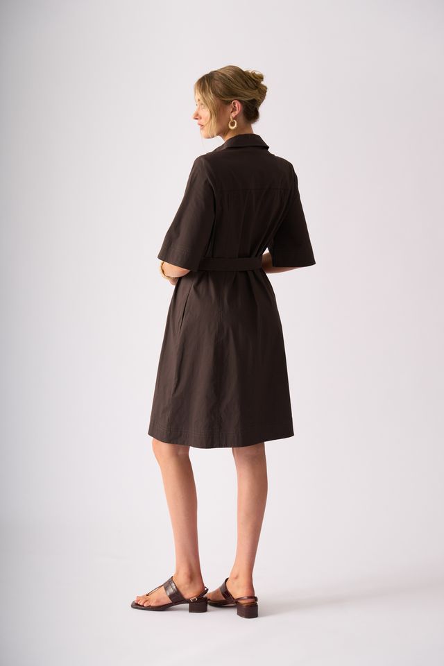 Foil Stitch Savy Dress Sable