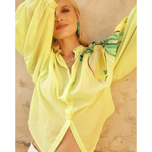 POM Lemon yellow blouse SP7803