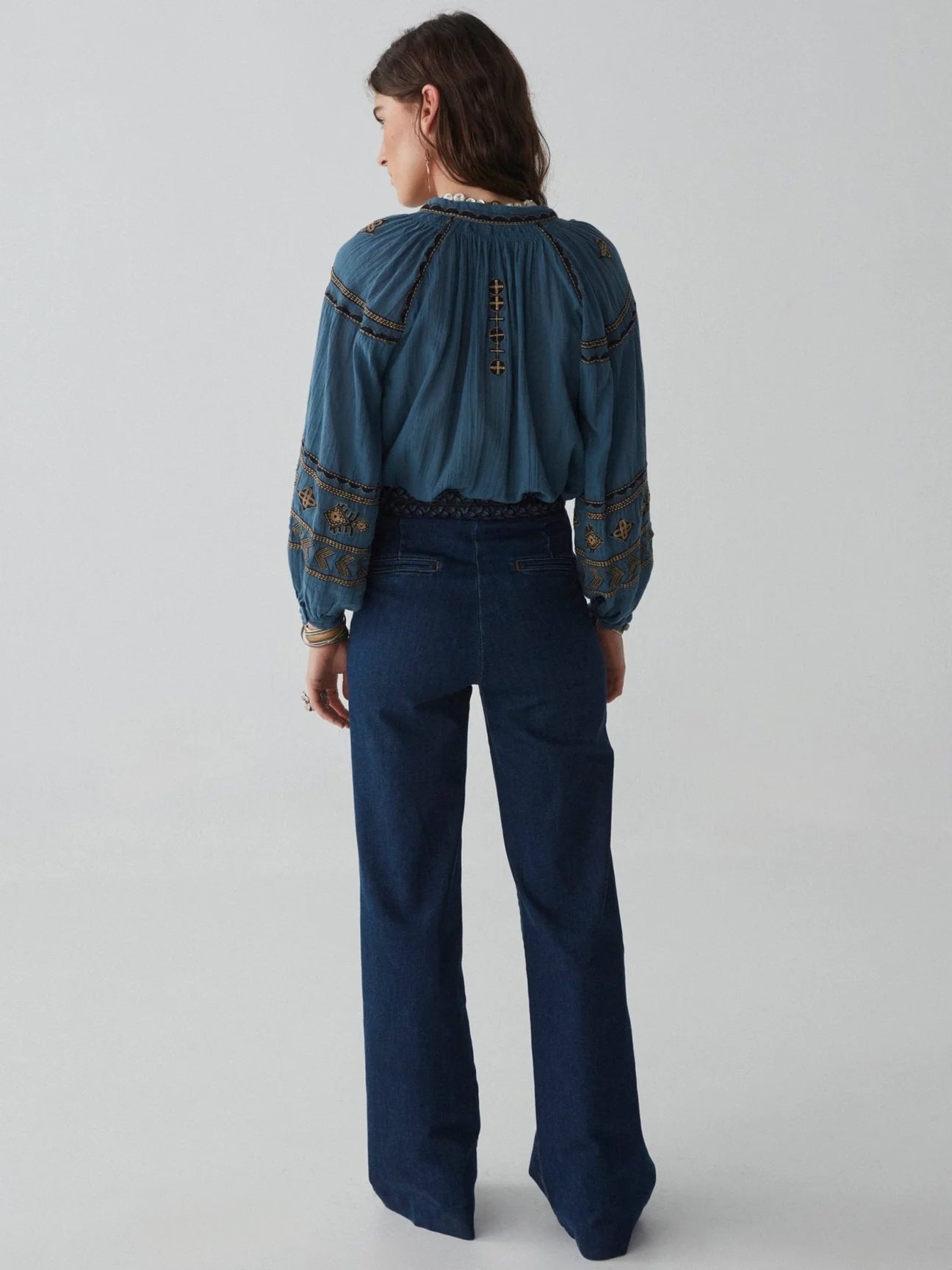 Maison Hotel Audrey Blouse (dipinto blu or Nuvola)