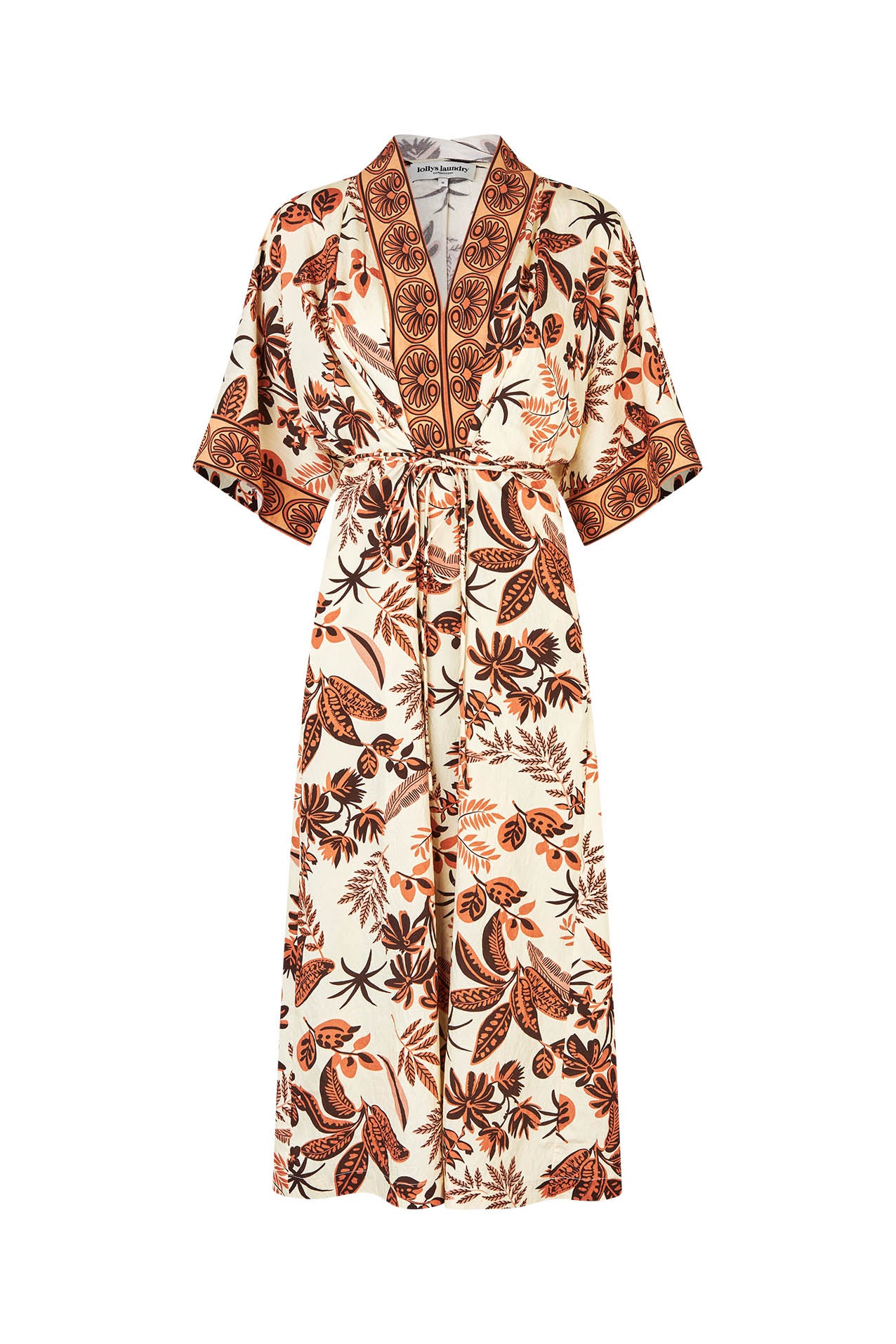 Lollys Laundry Jemima Maxi Dress Cream/Flower Print