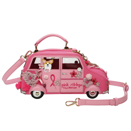 Vendula Pink Ribbon London Cats & Corgies Pink Taxi