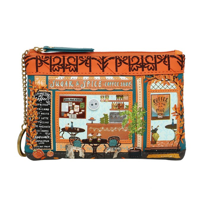 Vendula Sugar and Spice Coffee Shop Zipper Key Coin Purse