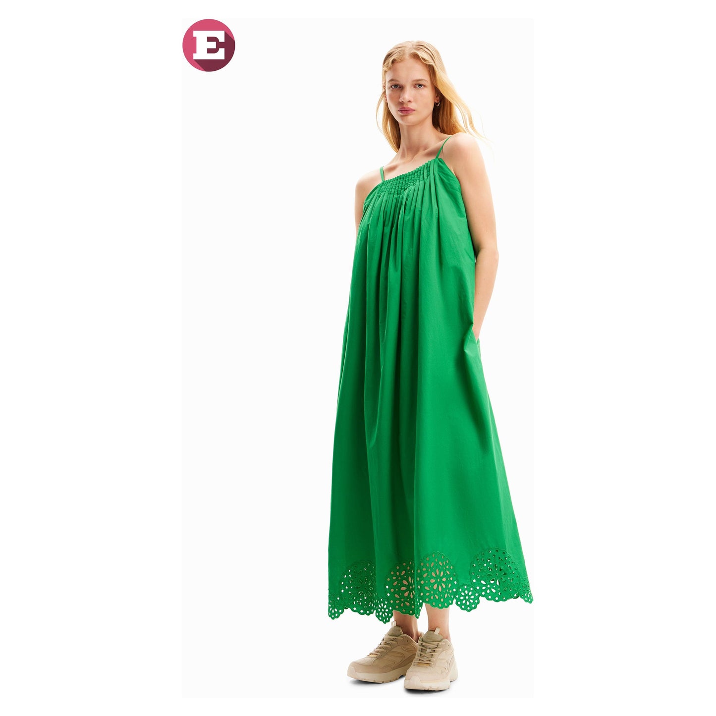 Desigual Green Tropical Dress 24SWVW21 4026