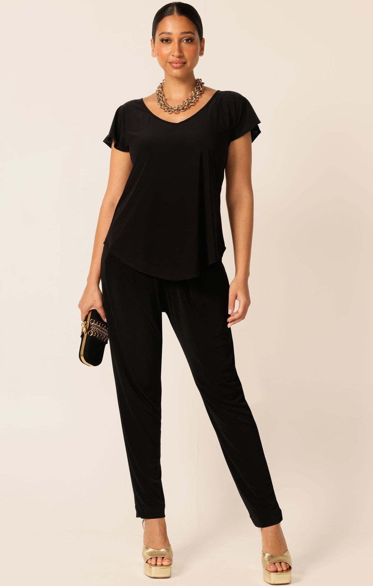 Sacha Drake jersey drape pant