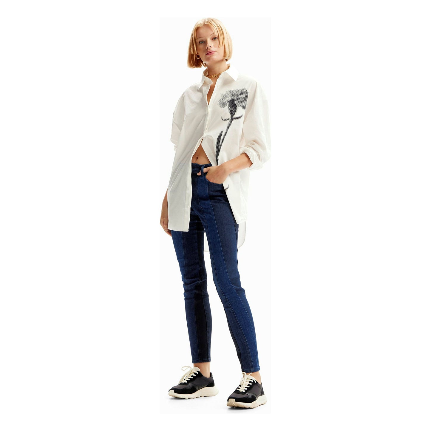 Desigual Denim Long Trousers 23WWDD87