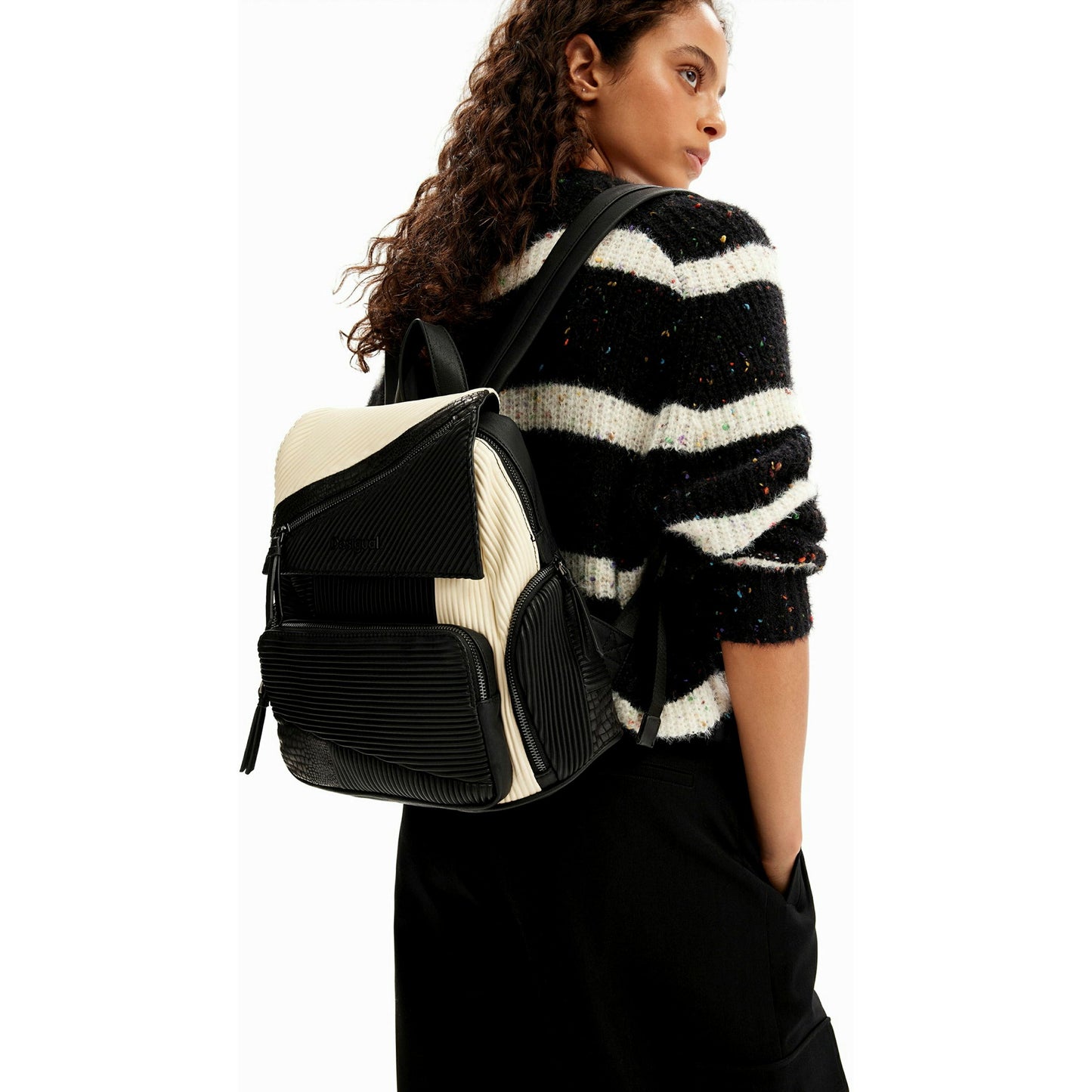 Desigual Black Backpack 23WAKP20