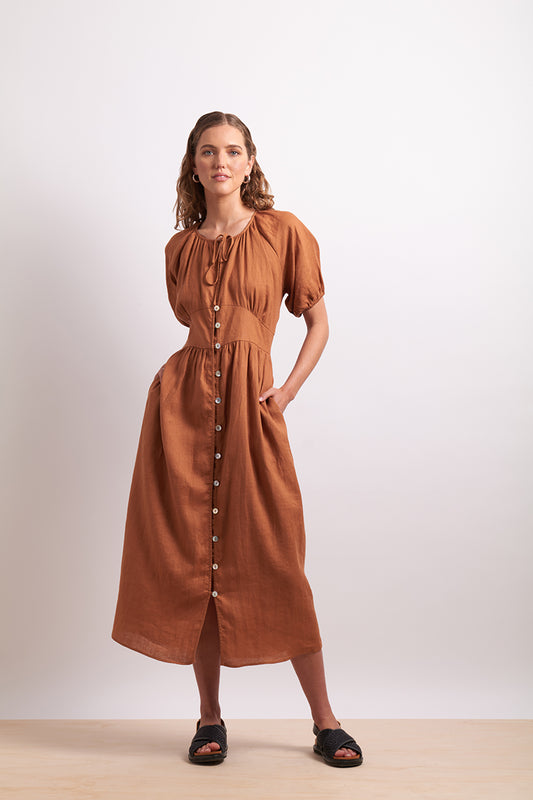 Neris the storybook dress Cinnamon