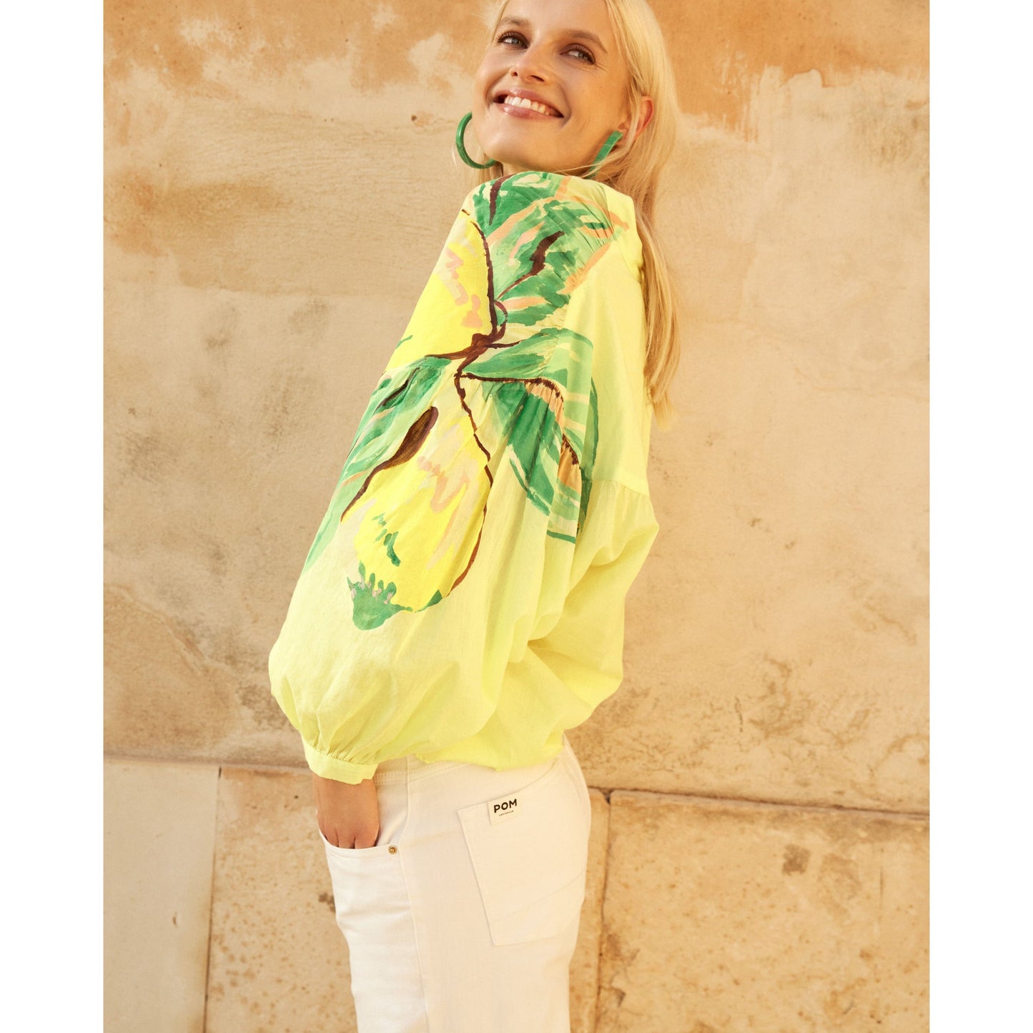 POM Lemon yellow blouse SP7803