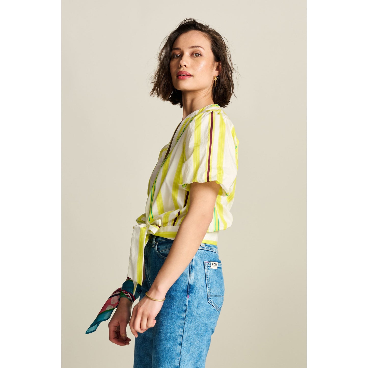 POM striped lemon Blouse SP7805