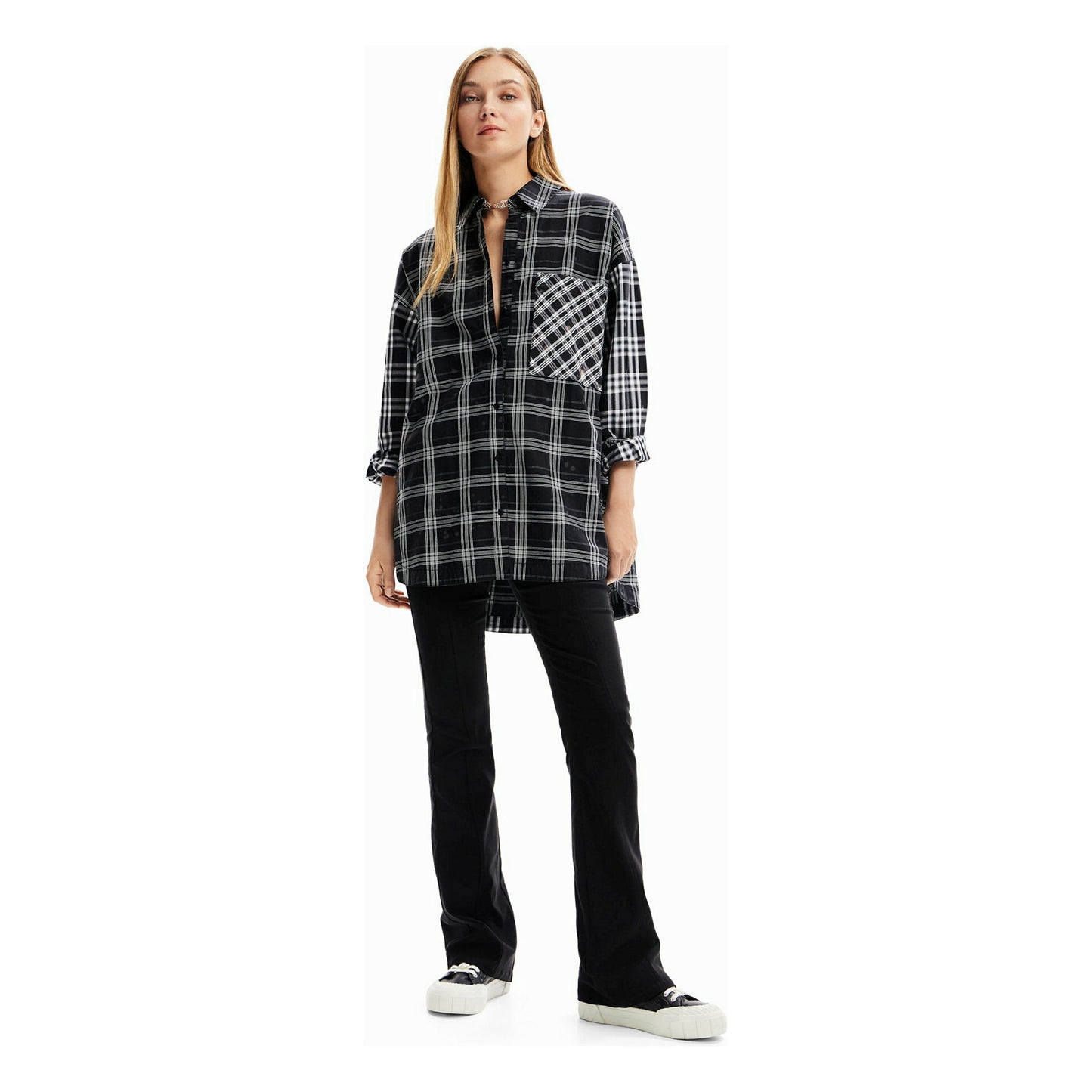 Desigual Black L/S Woven shirt 23WWCW26