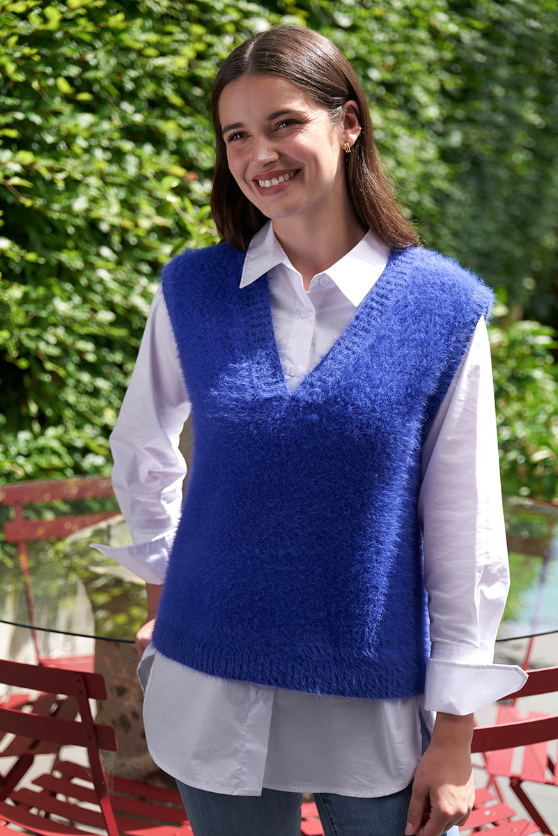 Foil Top Bird Vest (Pearl or Sapphire)