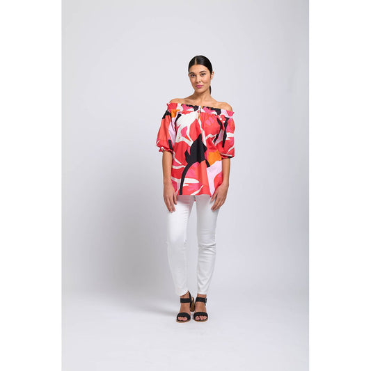 Foil Shirr Genius Top Lush