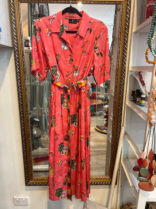 Emily Lovelock Coral Shirt Dress