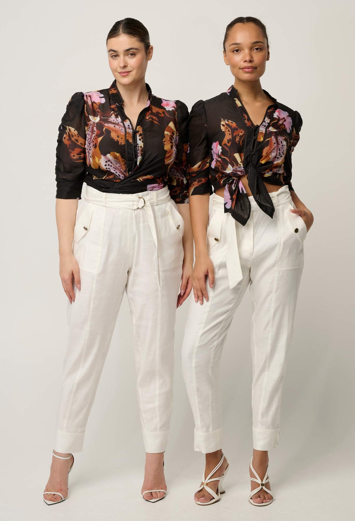 Once Was - Trinidad Stretch Linen Button Cuff Pant / Ivory