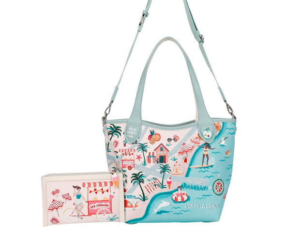 Vendula sands reversible tote and pouch