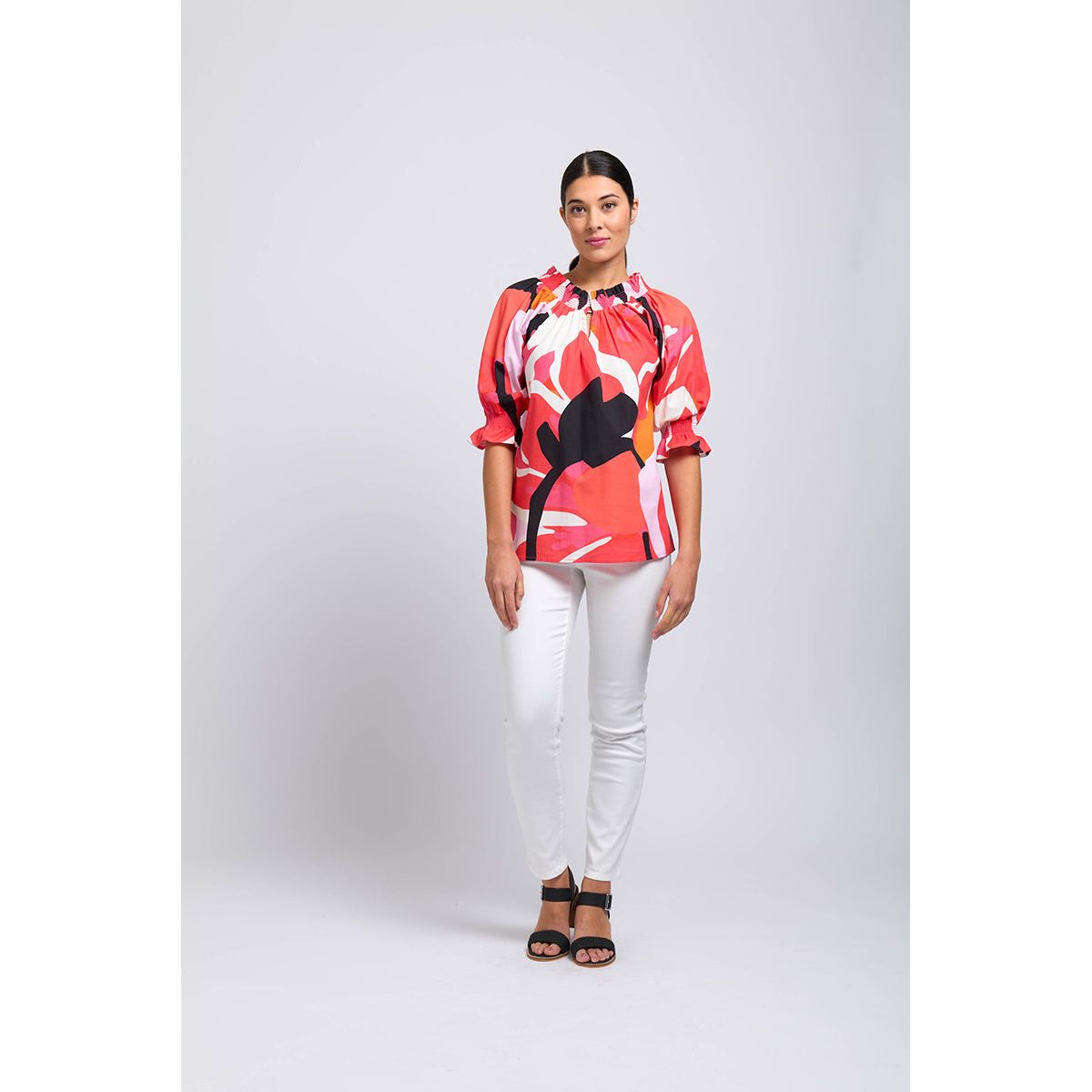 Foil Shirr Genius Top Lush