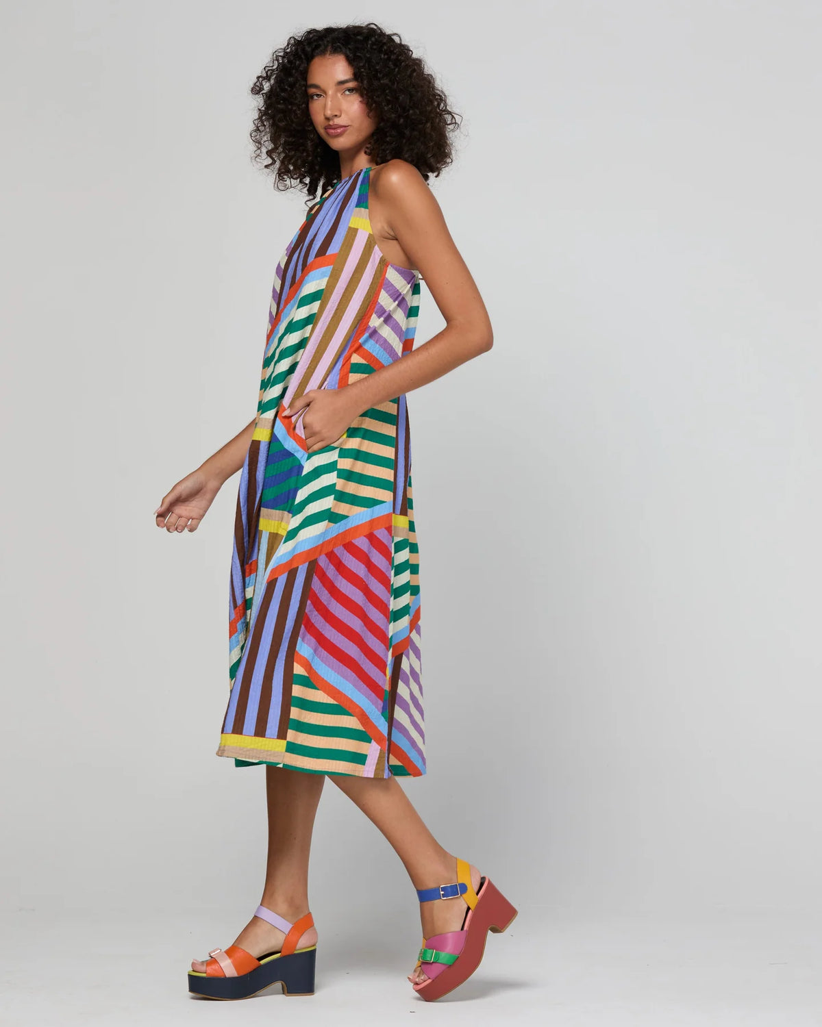 Boom Shankar Aria Dress Liquorice Stripe