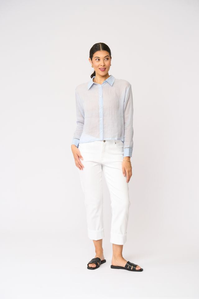 Foil Party In Back Shirt Pale Blue