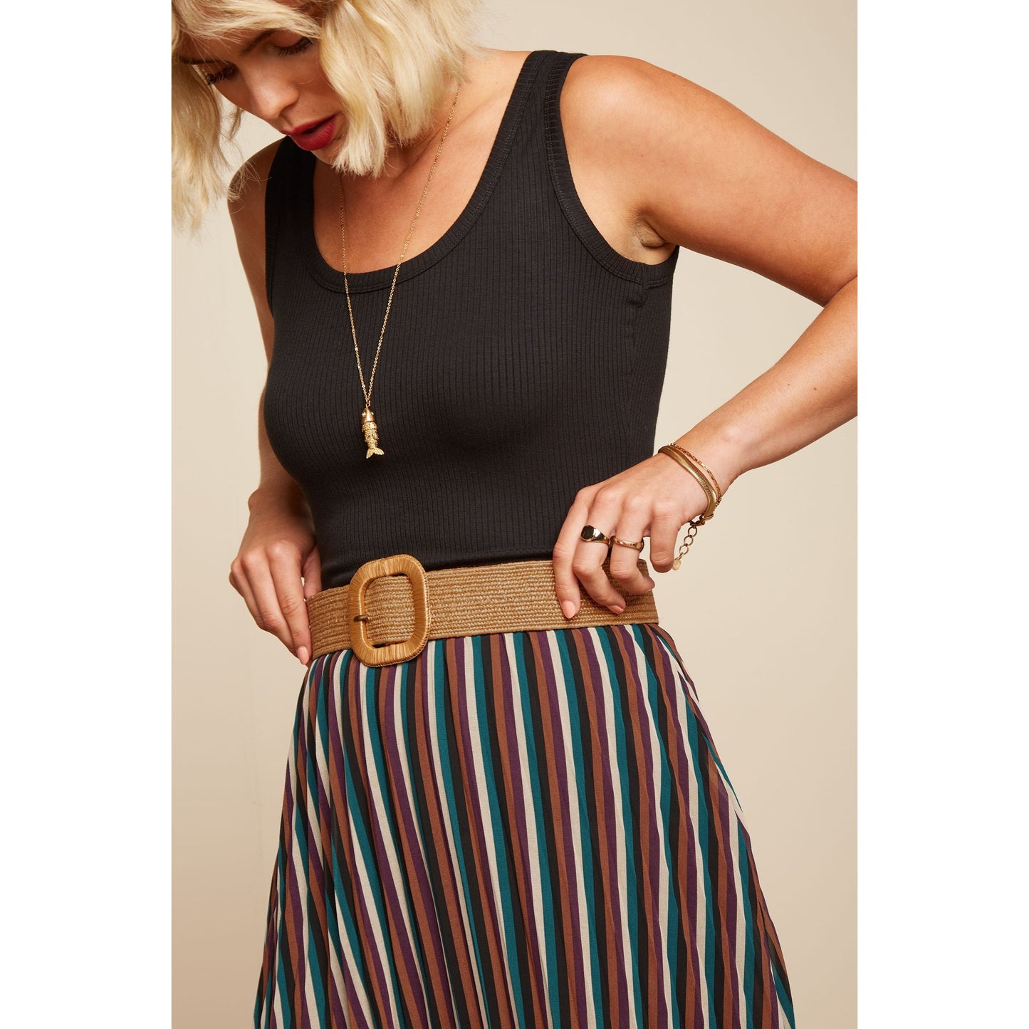 King Louie Raffia Belts (Brown, Yellow, Green or Black & White)