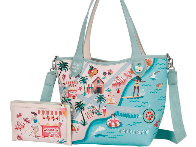 Vendula sands reversible tote and pouch