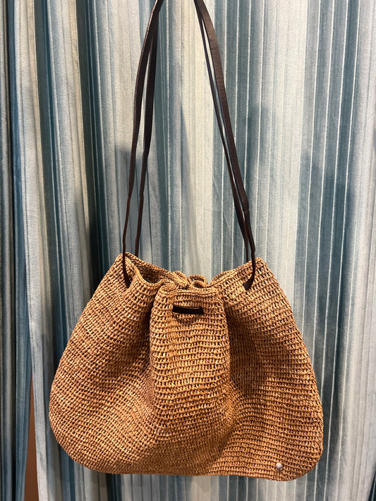 Fitia S Bag Light Brown w Leather Straps/Made in Mada