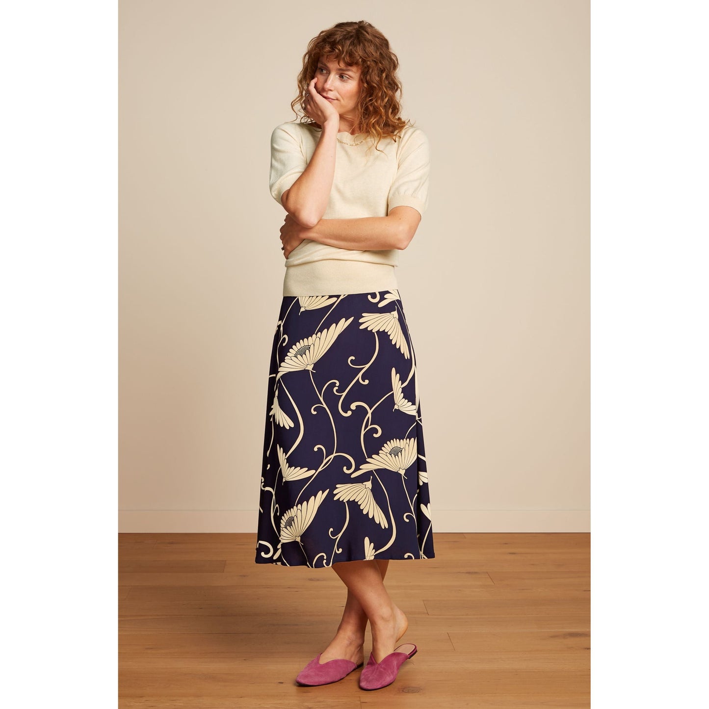 King Louie Ivy Cocoon Top (aqua or cream)