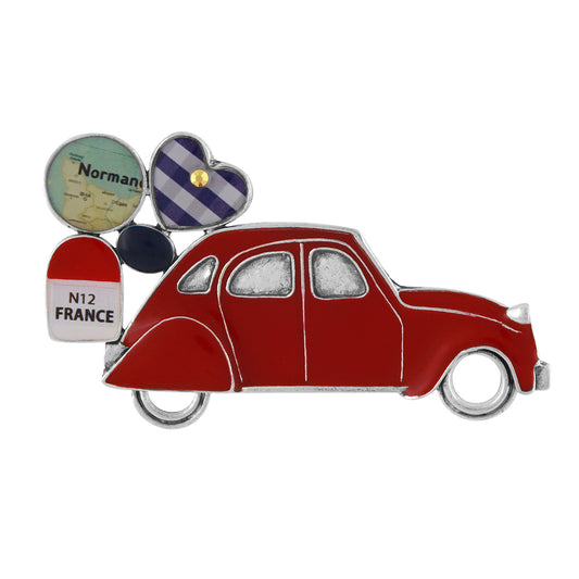 Taratata Red Car large Broach