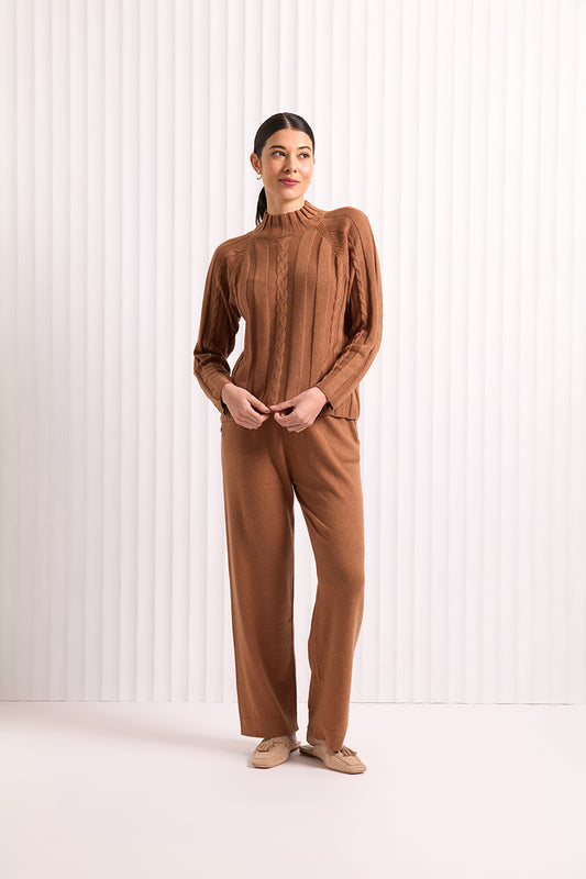 Foil Goddess  Pant (Caramel & Midnight)