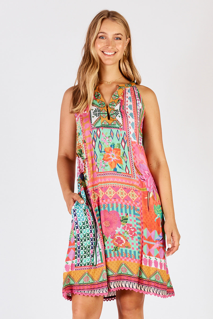 Lula Life Vivone Sundress Melon