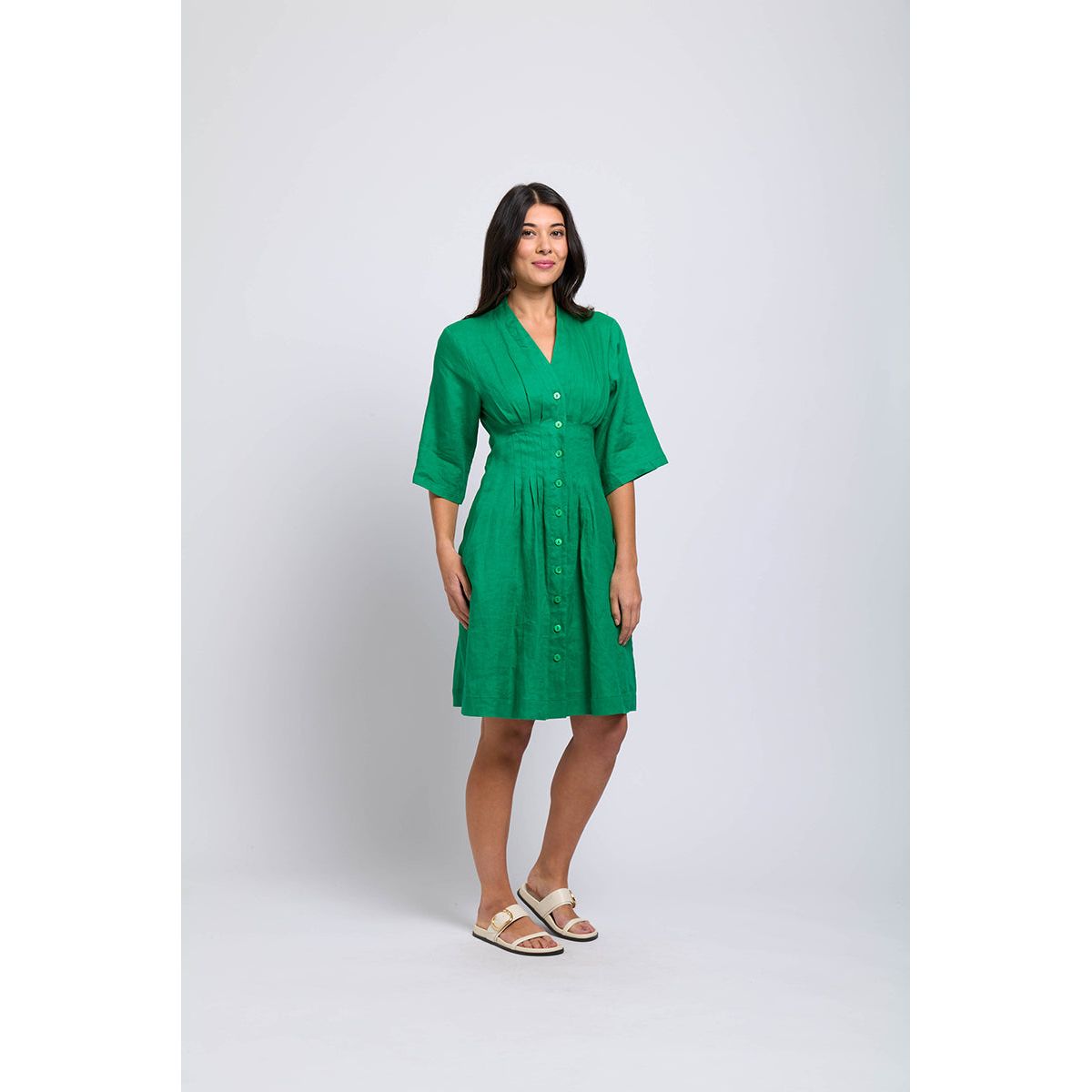 Foil completes me dress Green