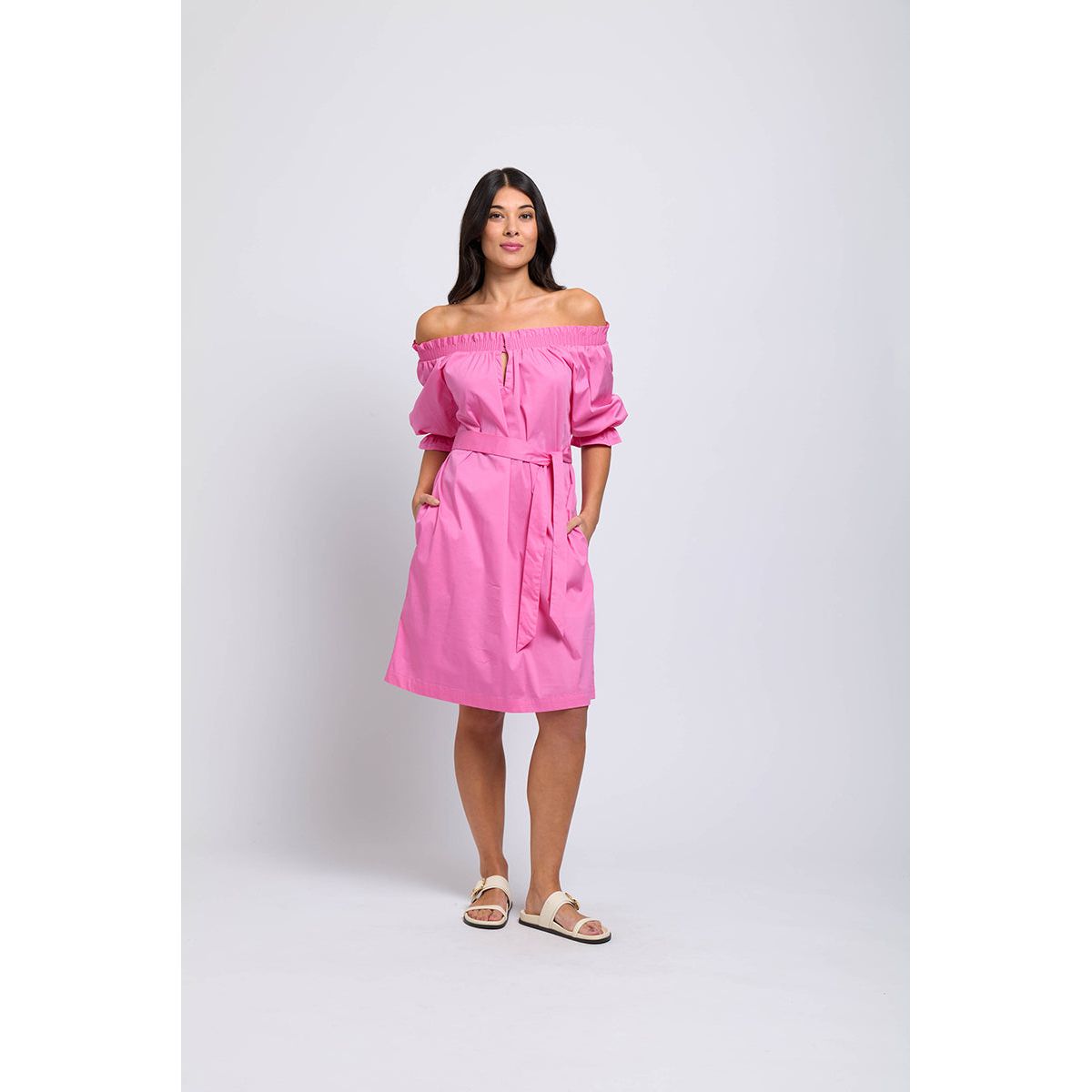 Foil Eye Candy Dress (Pink or Kelly)
