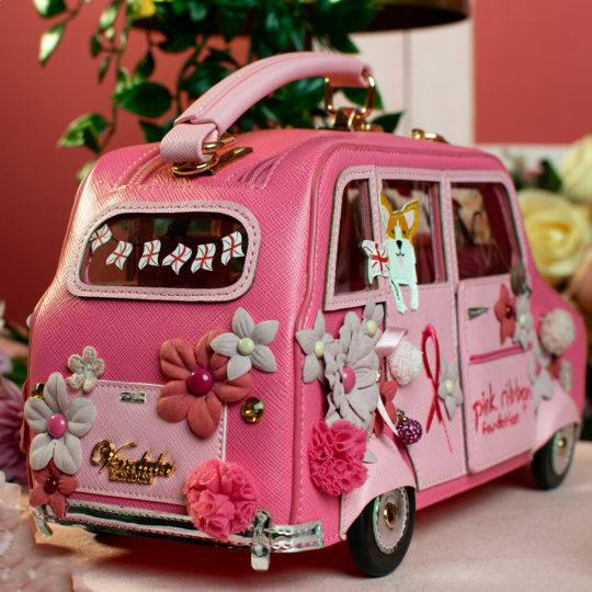 Vendula Pink Ribbon London Cats & Corgies Pink Taxi