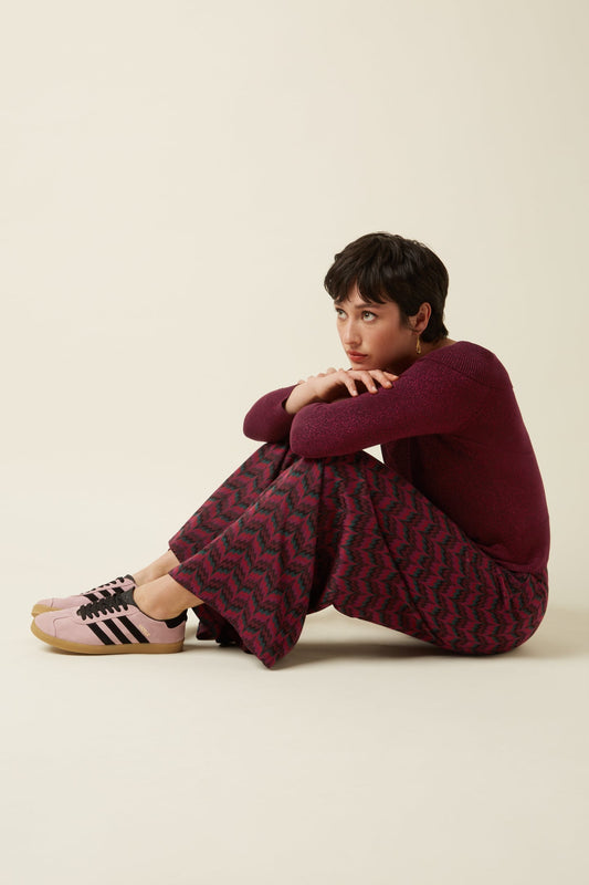 King Louie - Border Palazzo Pants - Estelle Zig Zag
