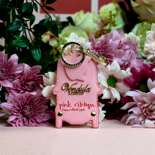 Vendula Pink Ribbon London Cats & Corgies Pink Bus Key Charm