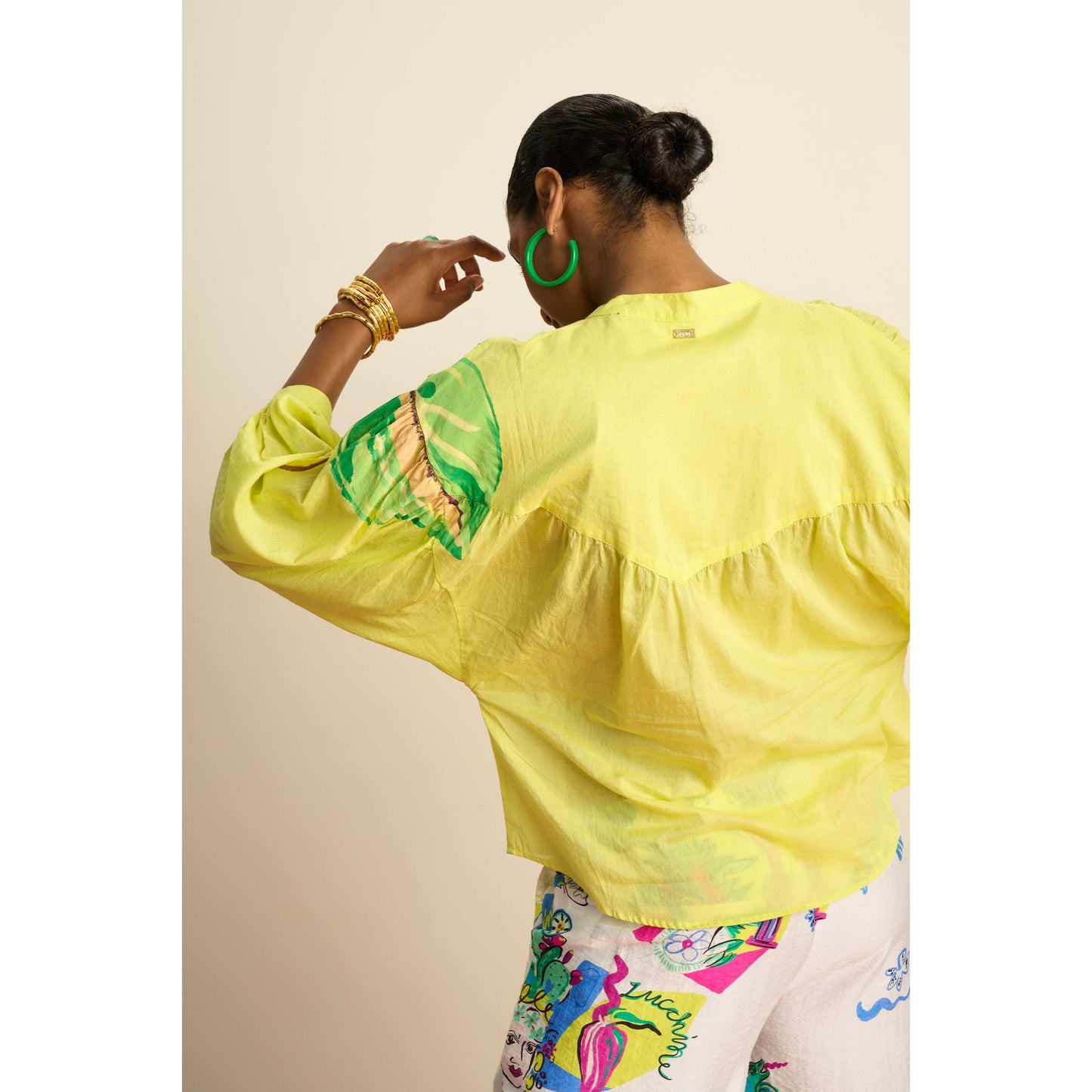 POM Lemon yellow blouse SP7803
