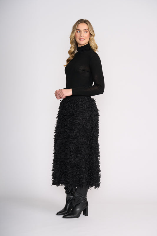 Foil Cygnet-Ure Skirt Black