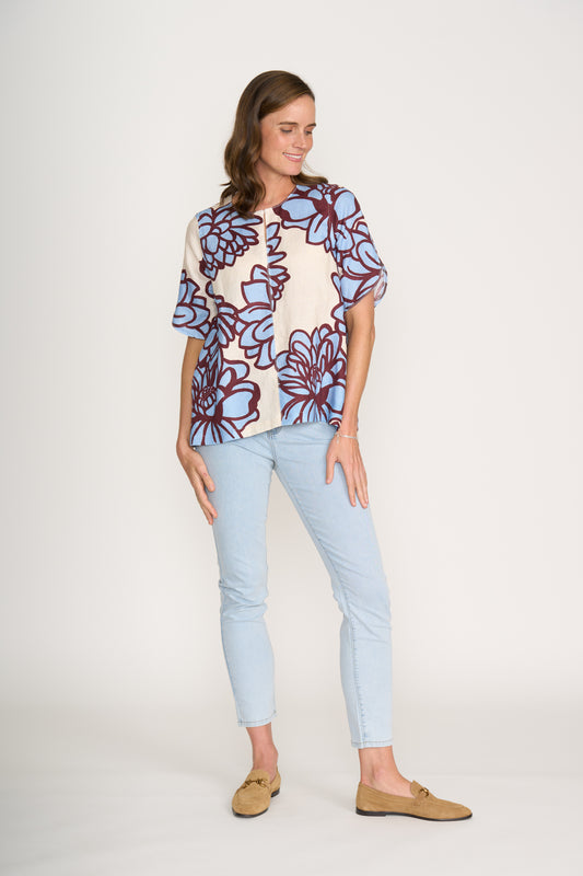 Foil Bloom Delightful Top