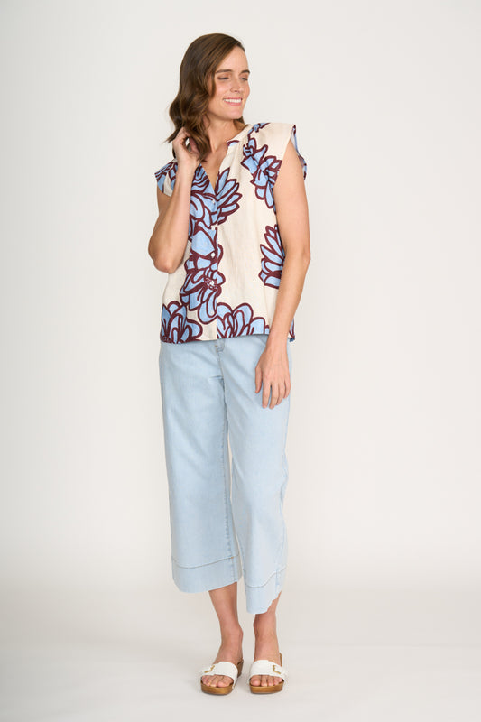 Foil Bloom Fetching Top