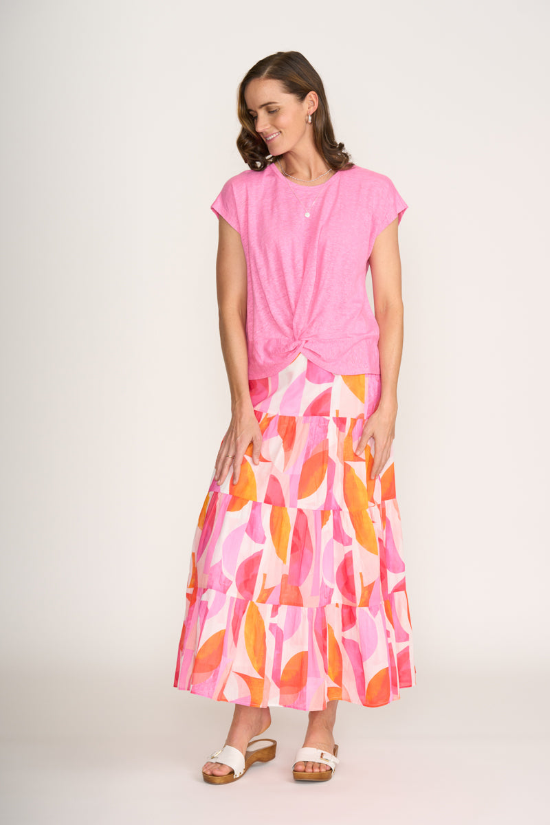 Foil Feeling Peachy Crusin' Skirt