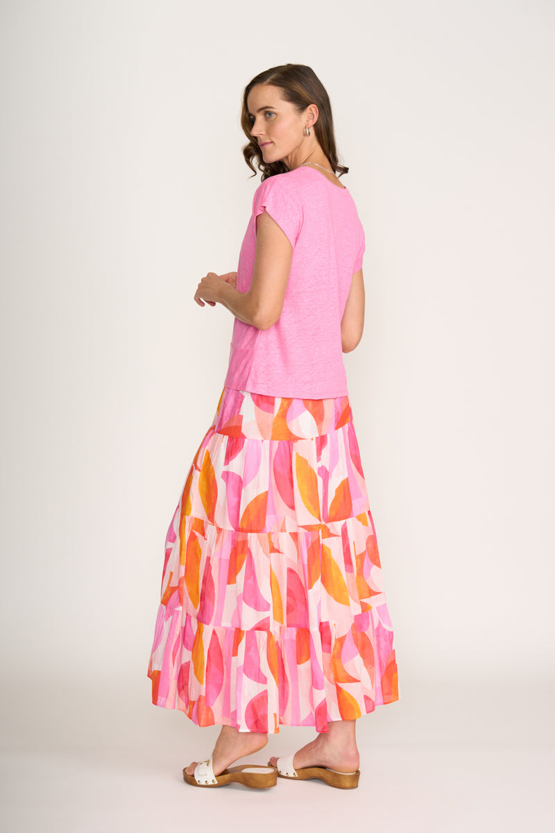 Foil Feeling Peachy Crusin' Skirt