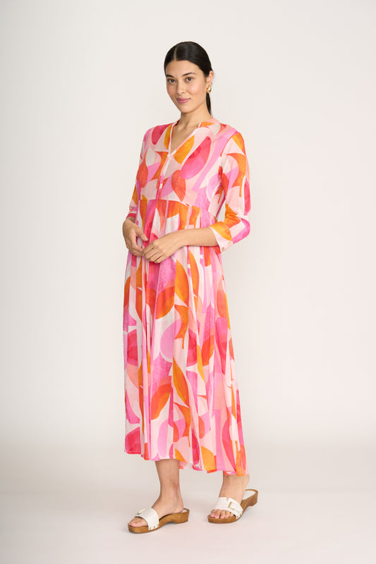 Foil Feeling Peachy Cruisin' Dress