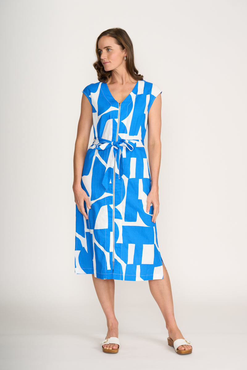 Foil Reflection You Little Zipper Dress