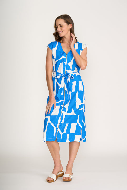 Foil Reflection You Little Zipper Dress