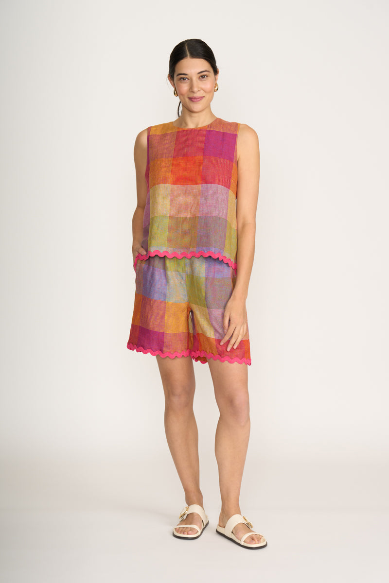 Foil Fiesta Check Moral Fibre Short