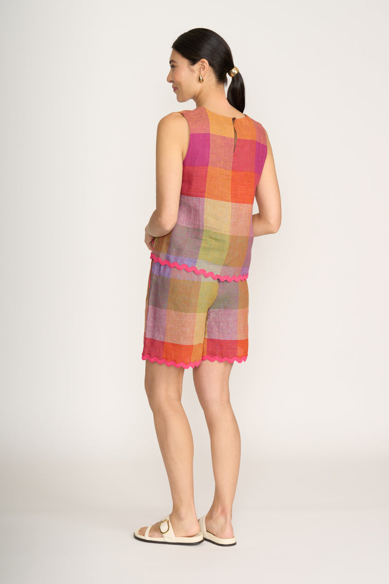 Foil Fiesta Check Moral Fibre Short