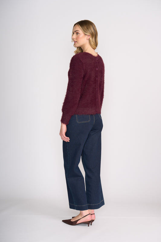 Foil Fluffin' Cute Reversible Cardi Cherry Lacquer